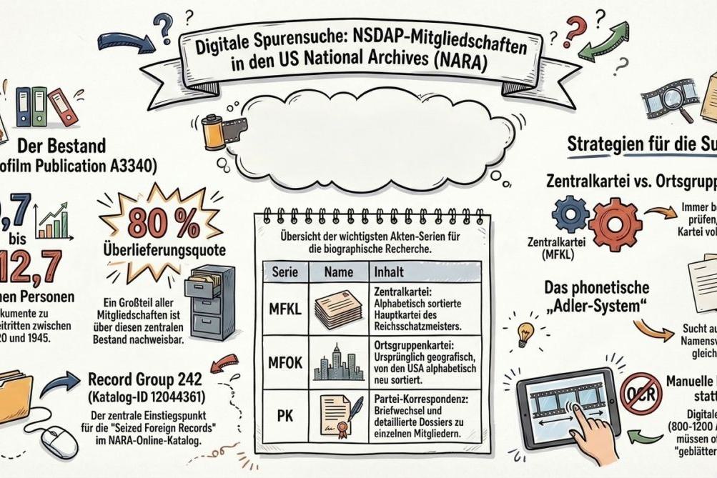 Übersicht zur NSDAP Mitgliedskartei
