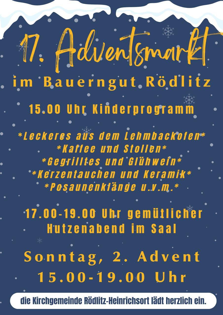 Adventsmarkt im Bauerngut Rödlitz